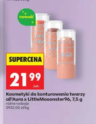 Kosmetyki do konturowania twarzy all'Aura x LittleMooonster96 promocja w Biedronka