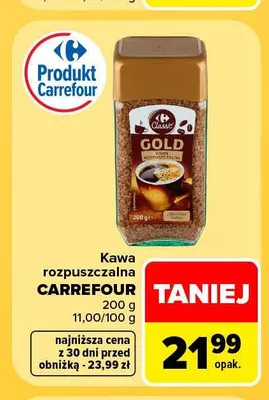 Kawa rozpuszczalna Carrefour promocja w Carrefour