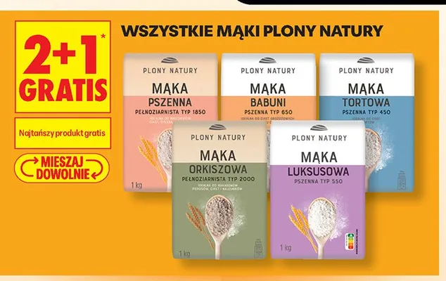 Mąka babuni pszenna typ 650 Plony Natury promocja w Biedronka