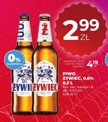 Piwo bezalkoholowe Żywiec promocja w Duży Ben