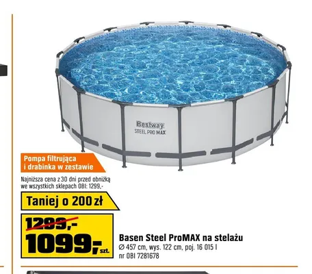 Basen stelażowy Bestway Steel ProMAX promocja w OBI