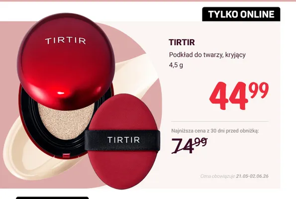 Podkład do twarzy kryjący TIRTIR promocja w Rossmann