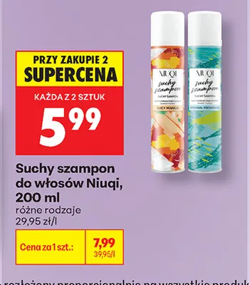 Suchy szampon do włosów Niuqi Juicy Mango promocja w Biedronka