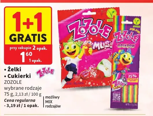 Żelki Zozole Musss promocja w Intermarche