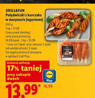 Polędwiczki z kurczaka w marynacie jogurtowej Grill&Fun promocja w Lidl