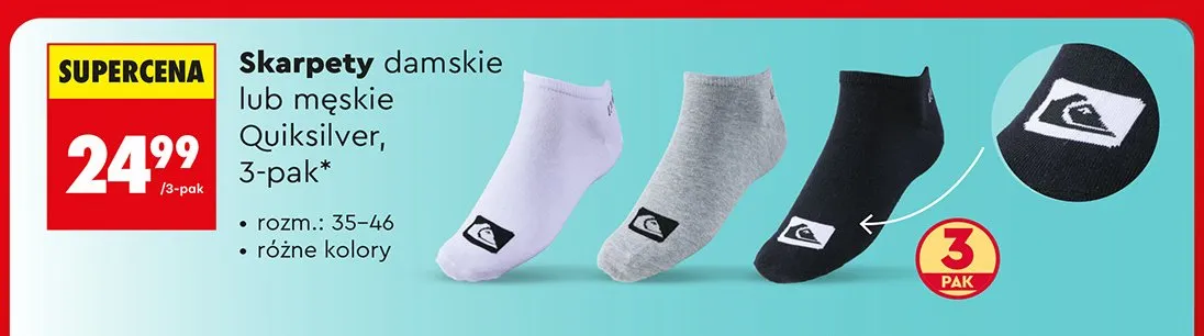 Skarpety Quiksilver promocja w Biedronka