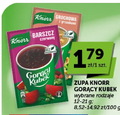 Zupa Knorr Gorący Kubek Grochowa z grzankami promocja w ABC