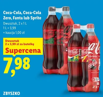 Napój gazowany Coca-Cola Zero 2-pak promocja w Lidl