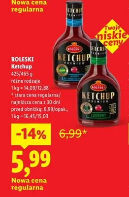 Ketchup łagodny Roleski promocja w Lidl