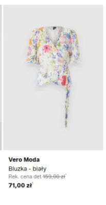 Bluzka Vero Moda biały promocja w Lounge by Zalando