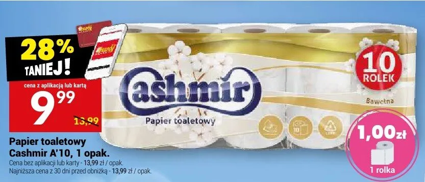 Papier toaletowy Cashmir A'10 promocja w Twój Market