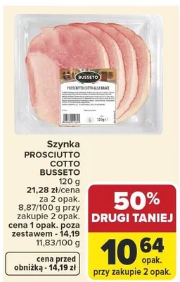 Szynka prosciutto cotto promocja w Carrefour