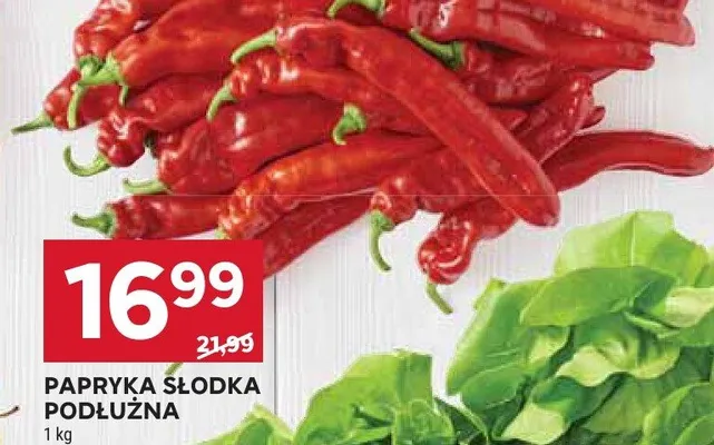 Papryka słodka podłużna promocja w Stokrotka