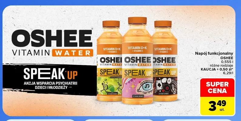 Napój funkcjonalny Oshee promocja w Carrefour