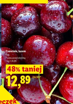 Czereśnie luzem promocja w Lidl