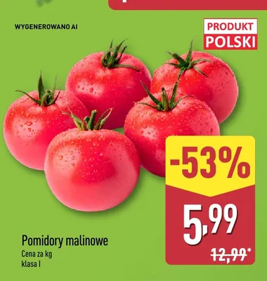 Pomidory malinowe polskie Aldi promocja w Aldi