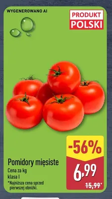 Pomidory mięsiste promocja w Aldi