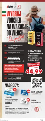 Kawa ziarnista Segafredo Caffè Crema promocja w Kaufland