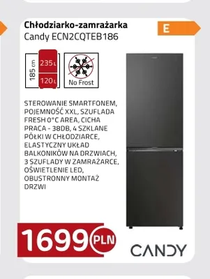 Chłodziarko-zamrażarka Candy ECN2CQTEB186 promocja w kakto.pl