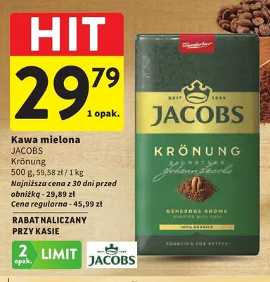 Kawa mielona Jacobs Krönung promocja w Intermarche