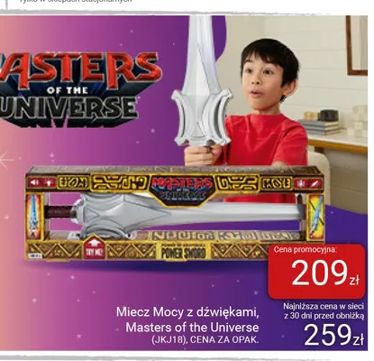 Miecz Mocy z dźwiękami Masters of the Universe promocja w Smyk