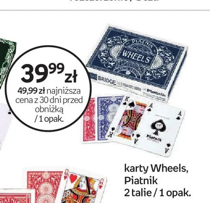 Karty do gry Piatnik Wheels 2 talie promocja w Empik