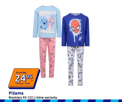 Piżama 92-122 promocja w Action
