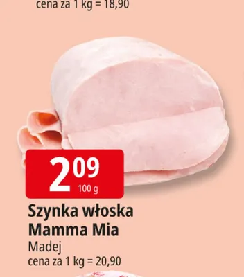 Szynka włoska Mamma Mia Madej promocja w Leclerc