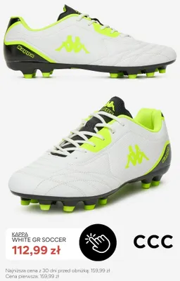 Buty sportowe Kappa White Gr Soccer promocja w CCC