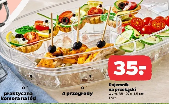 Pojemnik na przekąski wym. 38x27x11,5cm promocja w Netto