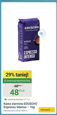 Kawa ziarnista Eduscho Espresso Intenso promocja w ERLI