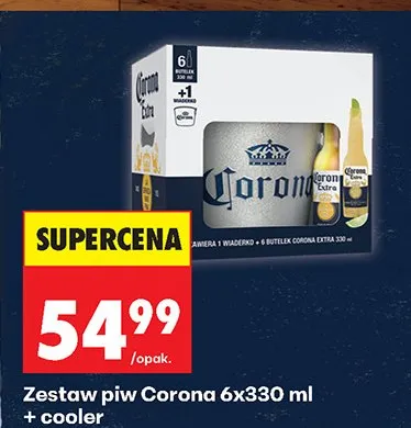 Zestaw piw Corona Extra + cooler promocja w Biedronka