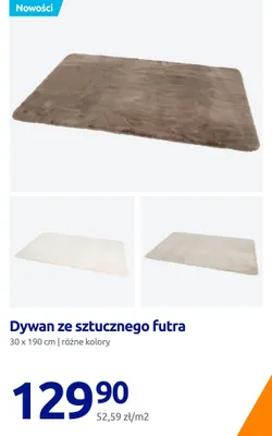 Dywan ze sztucznego futra 130x190 cm promocja w Action