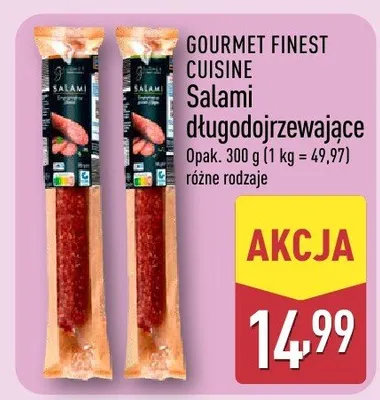 Salami długodojrzewające różne rodzaje promocja w Aldi