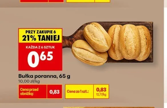 Bułka poranna promocja w Biedronka