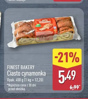Ciasto cynamonka Finest Bakery promocja w Aldi