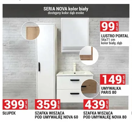 Słupek łazienkowy Nova promocja w Merkury Market
