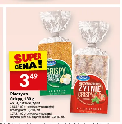 Pieczywo Crispy orkisz Melvit promocja w Twój Market