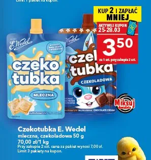Czekotubka czekoladowa promocja w LEWIATAN
