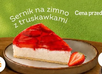 Sernik na zimno z truskawkami Słodka Pracownia promocja w Żabka