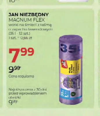 Worki na śmieci z taśmą o zapachu lawendowym Jan Niezbędny Magnum Flex promocja w Drogerie Jawa