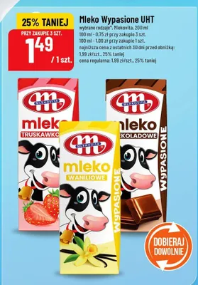 Mleko Wypasione UHT Mlekovita promocja w POLOmarket