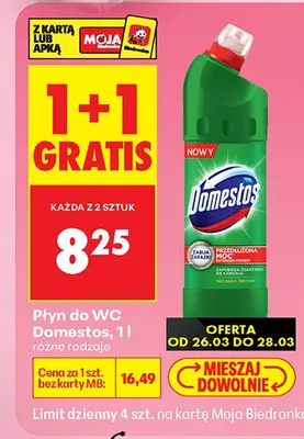 Płyn do WC Domestos promocja w Biedronka