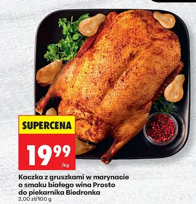 Kaczka z gruszkami w marynacie o smaku białego wina promocja w Biedronka