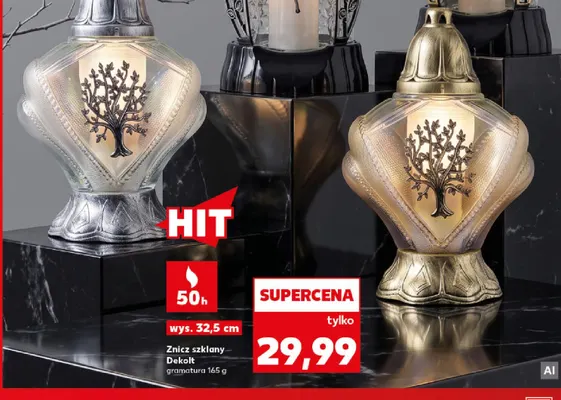 Znicz szklany s-274 promocja w Kaufland