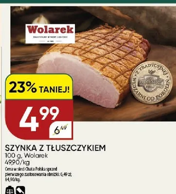 Szynka z tłuszczykiem Wolarek promocja w Chata Polska