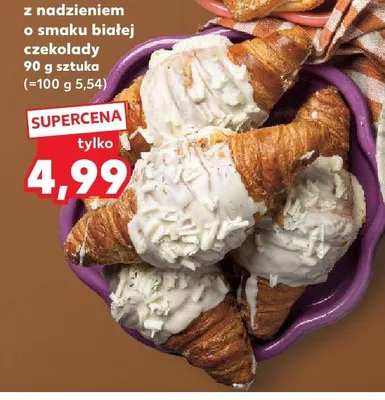 Croissant z nadzieniem o smaku białej czekolady promocja w Kaufland