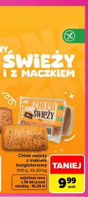 Chleb świeży z maczkiem bezglutenowy Incola promocja w Carrefour
