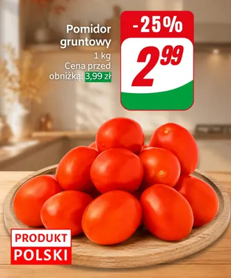 Pomidory gruntowe promocja w Dino