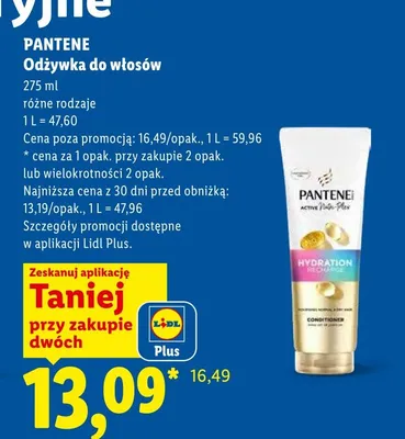 Odżywka do włosów Pantene Active Nutri-Plex promocja w Lidl